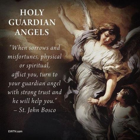 Guardian Angel Quotes, Guardian Angel Pictures, John Bosco, Guardian Angels Prayer, St John Bosco, Archangel Prayers, Angel Signs, Saint Quotes Catholic, Angel Quotes