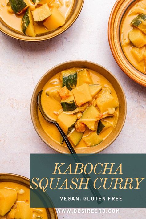 Kabocha Squash Curry, Kabocha Curry, Kabocha Recipes, Curry With Chickpeas, Kabocha Squash Recipe, Low Fodmap Vegetables, Squash Curry, Farm Recipes, Eggplant Curry