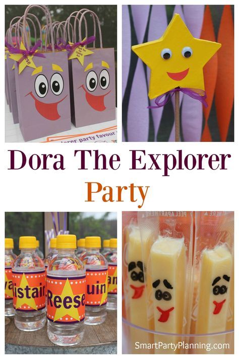 Dora The Explorer party which is fun, vibrant and entertaining for the kids. It's easy to have an adventure with this themed party. Dora The Explorer Party, Dora The Explorer Birthday Party, Explorer Party, Explorer Birthday Party, Dora Party, Party Streamer, Dora Birthday, Kids Themed Birthday Parties, General Ideas