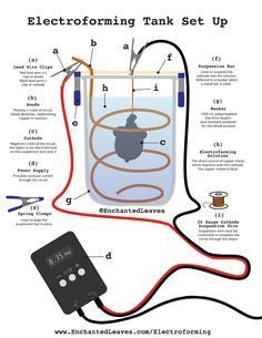 Electroforming Tutorial - Free Step by Step Guide to Making Copper Ele – Enchanted Leaves Electroforming Tutorial, Electroplating Diy, Electroplating Jewelry, Copper Electroformed Jewelry, Copper Electroforming, Electronics Basics, Tutorial Ideas, Metal Etching, Electroformed Jewelry