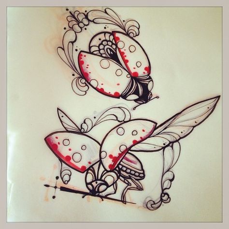 Ladybird Tattoo, Ladybug Tattoos, Ladybug Tattoo, Lady Bug Tattoo, Bug Tattoo, Insect Tattoo, Cowgirl Art, 1 Tattoo, Tattoo Feminina