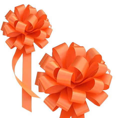 PRICES MAY VARY. Ribbon for Gift Wrapping - Beautiful 8” diameter pull bows that add a tasteful touch to your wedding décor! Orange is a fun and bright accent color for your special day! Simply elegant, vibrant colors, and great quality of polyester ribbon pull bows - Customize them to your taste by adding tulle, flowers, leaves, pearls, and more (not included) Use them indoors on church pews or outdoors on beach weddings! - Great compliment to a tastefully wrapped gift for Christmas or a birthd Gift Wrap Bows, Church Pews, Wreath Swag, Pull Bows, Gift Wrapping Bows, Tulle Flowers, Fall Birthday, Beach Weddings, Flowers Leaves