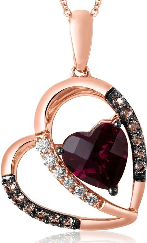 LEVIAN CORP Grand Sample Sale by Le Vian Raspberry Rhodolite, Chocolate Quartz, 1/10 CT. T.W. Vanilla Diamonds 14K Strawberry Gold Heart Pendant Necklace. Valentine's Day fashions. I'm an affiliate marketer. When you click on a link or buy from the retailer, I earn a commission. Flower Drawings, Gold Heart Pendant, Heart Shaped Pendant Necklace, Pink Bear, Le Vian, Heart Pendant Gold, Rose Gold Pendant, Heart Shaped Diamond, Affiliate Marketer