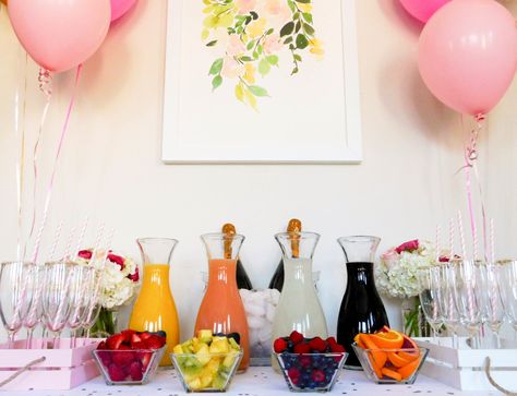 The Lilac Press | Mimosa Bar Brunch Breakfast Table Decorations, Mimosas Bar, Diy Mimosa Bar, Diy Mimosa, Bday Brunch, Engagement Brunch, Decorating Office, Graduation Brunch, Chalkboard Markers