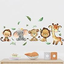 Daycare Playroom, Safari Animal Wall Decals, Safari Monkey, Classroom Door Decor, Baby Wall Stickers, Baby Wall Decals, Playroom Classroom, Stick Wall Art, Jungle Room