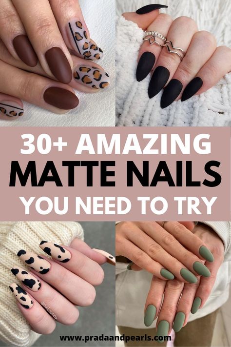 30+ Amazing Matte Nails You Need To Try! These are the best matte nails I could find! Sharing matte nails design, matte nails art, matte nails coffin, matte nails short, matte nails acrylic and matte nails fall! These neutral matte nails are the cutest! This post also includes black matte nails, pink matte nails, blue matte nails, grey matte nails, red matte nails and more! #mattenails #brownmattenails #mattenaildesigns #mattenailscoffin #mattenaildesigns Fall Nails Matte And Shiny, Matt Neutral Nails, Ombré Nails Matte, Mate Nails 2023, Mat Nail Ideas, Matte Colorful Nails, Nail Designs Matte And Gloss, Mauve Matte Nails Dusty Rose, January Matte Nails