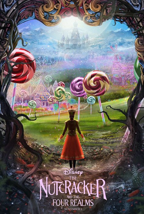 Nutcracker Movie, Disney Nutcracker, Nutcracker And The Four Realms, Good Animated Movies, New Disney Movies, Disney Movie Posters, Disney Live Action Movies, Night Film, رعب نفسي