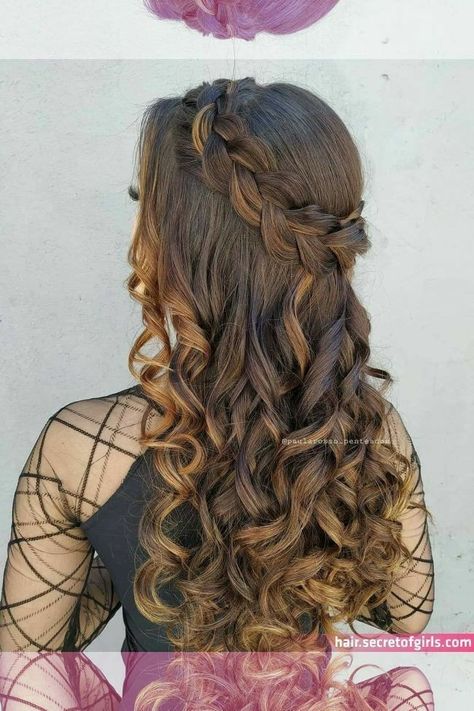 Hair Upstyles, Hoco Hair Ideas Medium, Box Braids Hairstyles For Black Women, Quince Hairstyles, Front Hair Styles, Hoco Hair Ideas, Hairdo For Long Hair, Hoco Hair, Formal Hairstyles