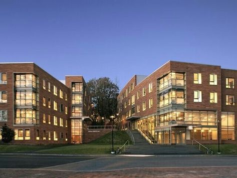 Boarding School Dorm, Salem State University, Boarding School Aesthetic, Cambridge Library, Tufts University, School Building Design, College Architecture, University Dorms, Student Housing