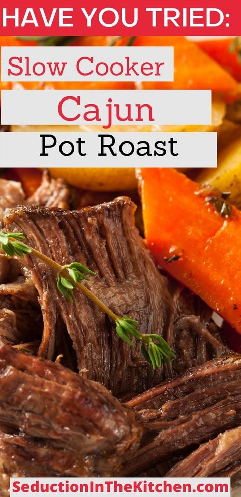 Teriyaki Roast Beef Crock Pot, Spicy Pot Roast Crock Pot Recipes, Tennessee Pot Roast, Spicy Pot Roast Slow Cooker, Spicy Pot Roast, Cajun Pot Roast, Apple Crockpot Recipes, Pot Roast Easy, Slow Cooker Cajun