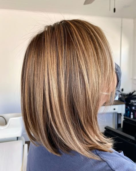 Light Brown Medium Length Hair Caramel, Fine Hair Highlights And Lowlights, Fall Blonde Hair Color Low Lights Caramel Highlights, Light Caramel Hair, Caramel Hair Color Ideas, Caramel Blonde Hair Color, Caramel Brown Hair Color, Brown Hair Color With Blonde Highlights, Carmel Hair Color