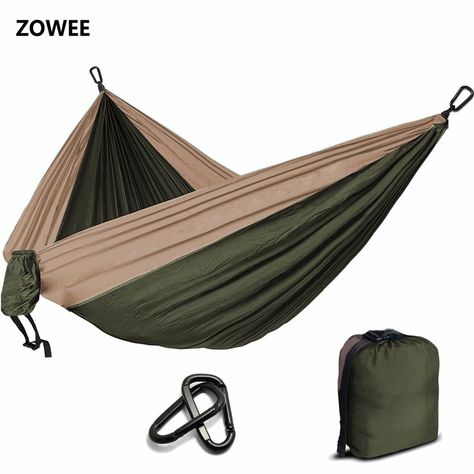 Camping Parachute Hammock Survival Garden Outdoor Furniture Leisure Sleeping Hamaca Travel Double Hammock 300*200cm - £18 Used Outdoor Furniture, Survival Garden, Travel Hammock, Outdoor Hammock, Hanging Bed, Double Hammock, Survival Gardening, Love Chair, Hammock Camping