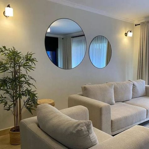 Circular / Round Mirrors. Perfect for your living space, bathroom, bedroom and business places. Order now with @mirror_now1 Round Mirror Bedroom, Space Bathroom, Mirror Bedroom, Business Place, Mirror Design Wall, Mirror Design, Round Mirror, Design Wall, Mirror Designs