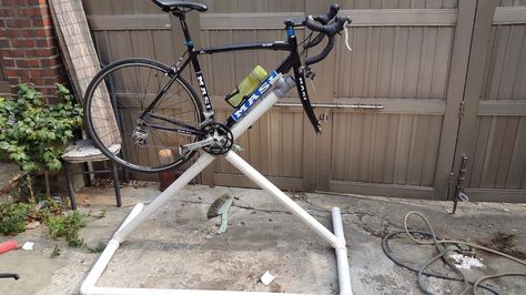 Diy Bike Repair Stand, Bike Stand Diy, Pvc Bike Racks, Bike Work Stand, Truck Bed Bike Rack, Diy Bike Rack, Bicycle Sidecar, Bike Repair Stand, Bike Storage Garage