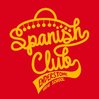 School Club Tee Shirt Designs, Club Tshirt Designs Schools, Retro High School Shirt, Spanish Club Shirts Ideas, Spanish Club T Shirt Ideas, School Club Shirts, Senior Clothes, Spanish Club Shirts, Spanish Honor Society Shirts