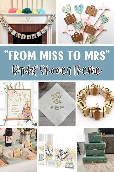 Learn how to plan a “From Miss to Mrs” travel theme bridal shower! In this post, discover fun and creative travel inspired bridal shower ideas that will make your celebration even more unforgettable. Perfect for brides who love adventure, these ideas for travel bridal showers will delight all your guests. Tap here for more details! Thoughtful Bridal Shower Gifts, Travel Theme Bridal Shower, Travel Bridal Showers, Bridal Shower Prizes, Bridal Party Games, Bridal Shower Gifts For Bride, Bridal Shower Inspo, Fun Bridal Shower Games, Miss To Mrs