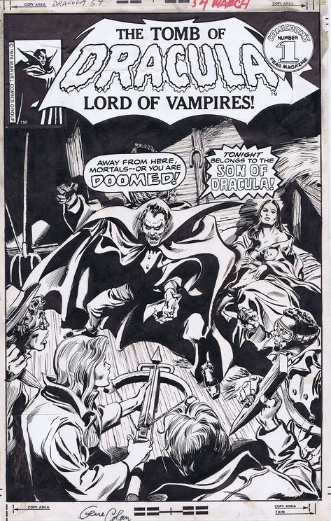 Colan/Palmer - Tomb of Dracula #54 W.B. Dracula Comic, Tomb Of Dracula, Night Rider, Monster Coloring Pages, Horror Monsters, Comic Book Pages, Marvel Comic Books, Horror Comics, Art Gallery Room