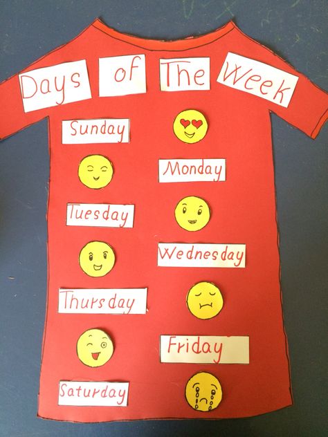 Days of the week kg charts Sunday Monday Chart, Days Of The Week Chart, Chart Paper, English Worksheets For Kids, Sunday Monday, English Worksheets, Days Of The Week, Paper Flower Tutorial, Worksheets For Kids