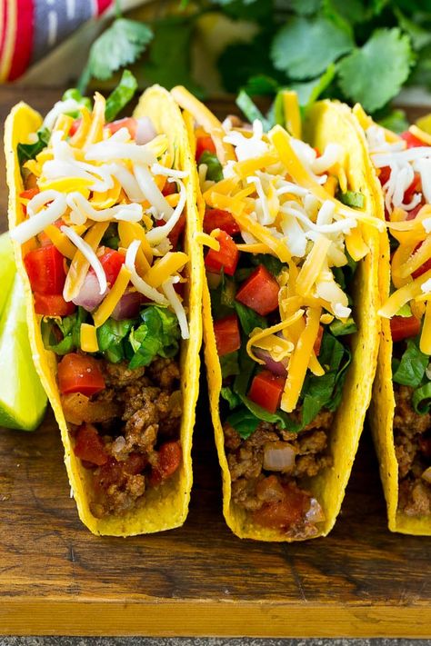 Taco Recipes Ground Beef, Ground Beef Taco Seasoning, Beef Taco Seasoning, Beef Tacos Recipes, Tacos Mexicanos, Taco Dinner, Crispy Tacos, Easy Ground Beef, Beef Tacos