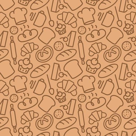 Cookies Graphic Design, Bakery Pattern, Brown Cookies, Cookie Icon, The Bakery, Baking Accessories, Brown Color, Vector Art, Vector Free