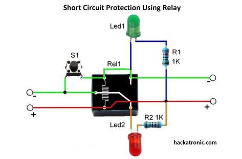 Short circuit protection using relay Short Circuit Protection Diagram, Electronics Project, Diy Heater, Battery Charger Circuit, Arduino Projects Diy, Mobile Tricks, Electronic Circuit Design, Electrical Circuit Diagram, Hobby Electronics