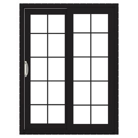 Jeld-Wen V-4500 59.5-In 10-Lite Glass Black Vinyl Sliding Patio Door W Black Screen Door, Vinyl Sliding Patio Door, Decorating Games, Double Patio Doors, Patio Screen Door, Loft Door, Sliding Patio Door, Door Screen, Traditional Paint