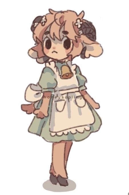 Cottagecore Fursona, Sheep Oc Art, Anthro Sheep, Cottagecore Character Design, Goat Character Design, Sheep Fursona, Cottagecore Character, Sheep Character Design, Firbolg Cleric