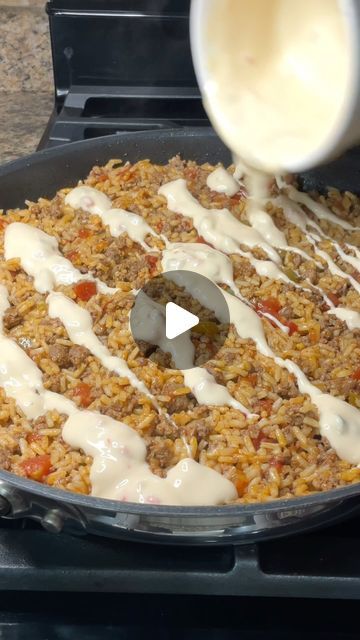 Carman Wilken on Instagram: "This one pot taco rice is the ultimate easy meal! And so good! #onepotmeals #tacorice #tacos #easyrecipe #dinnerideas #budgetmeals #yum #familydinner" One Pot Taco Rice, One Pot Mexican Beef And Rice, Cheesy Taco Rice One Pot, Skillet Taco Rice, Taco Rice Bowl Recipe, Taco Rice Skillet Beef, Taco Dinner Ideas, Taco Rice Bowl, Taco Rice Casserole