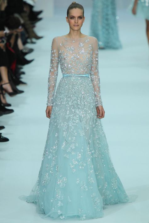 The Dress Frozen Wedding, Disney Princess Wedding, Baju Kahwin, White Winter Wedding, Modern Wedding Gown, Elie Saab Couture, 파티 드레스, Blue Gown, فستان سهرة