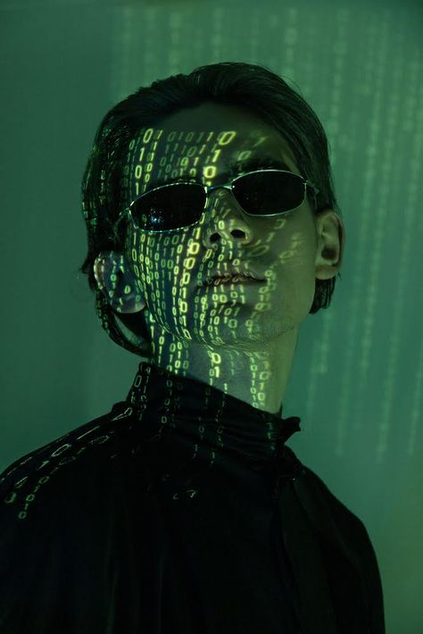 #matrix #projectorphotoshoot #photoshoot #projector #matrixphotoshoot #neo #photography #projectorportrait #portrait #photoshootideas #creativephotoshoot Sci Fi Photoshoot Ideas, Futuristic Portrait Photography, Matrix Inspired Photoshoot, Cyberpunk Photoshoot Ideas, Photography With Projector, Matrix Photoshoot Ideas, Cyberpunk Photoshoot Male, Neo The Matrix Aesthetic, Cybercore Photoshoot