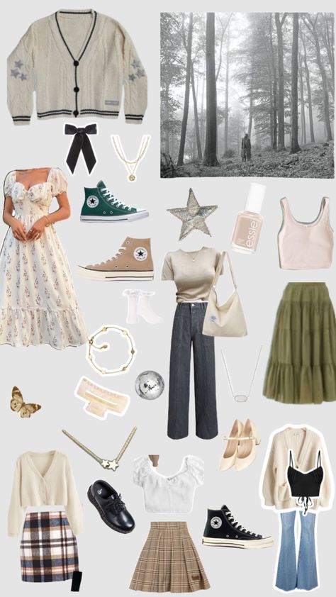 Betty Folklore Aesthetic Outfit, Eras Tour Movie Outfits Folklore, Simple Eras Tour Outfits Folklore, Taylor Swift Folk Lore Era Outfits, Taylor Swift Outfit Inspo Folklore, Ts Folklore Outfits, Taylor Swift Outfit Ideas Casual, Taylor Swift Core Outfits, Folklore Clothes Aesthetic