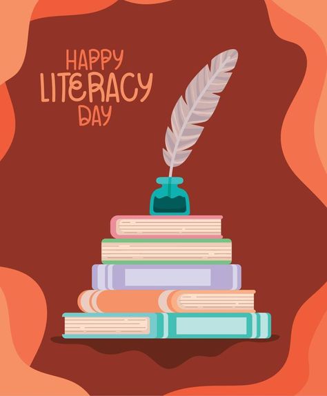 happy literacy day poster Literacy Day Poster, Literacy Day, Poster Poster, English Language, The Artist, Literacy, Literature, Vector Images, Vector Free