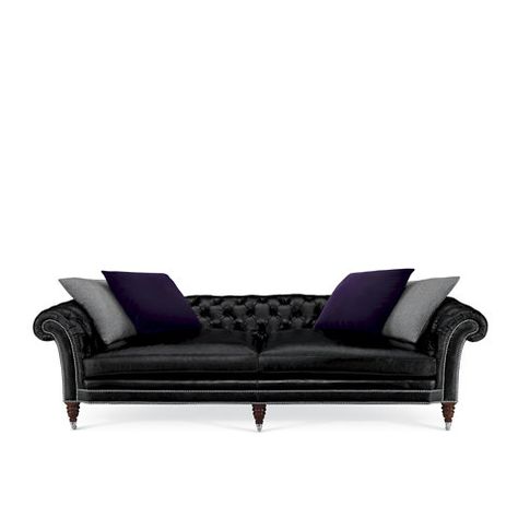 Brook Street Tufted Sofa - Furniture - Products - Products - Ralph Lauren Home - RalphLaurenHome.com Black Chesterfield Sofa, Nailhead Trim Sofa, Nailhead Sofa, Tufted Chesterfield Sofa, Plaid Sofa, Tufted Couch, Modern Patio Furniture, Sectional Furniture, Outdoor Wicker Furniture