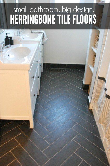 Need inspiration to create new bathroom spaces using contemporary bathroom floor tiles? Here are 14 floor tile ideas, from patterned tiles to textured finishes. Art Deco Bathroom Tile, Diy Kitchen Flooring, Ikea Vanity, Herringbone Tile Floors, Budget Furniture, Gray And White Bathroom, Small Bathroom Tiles, Best Kitchen Design, Herringbone Floor