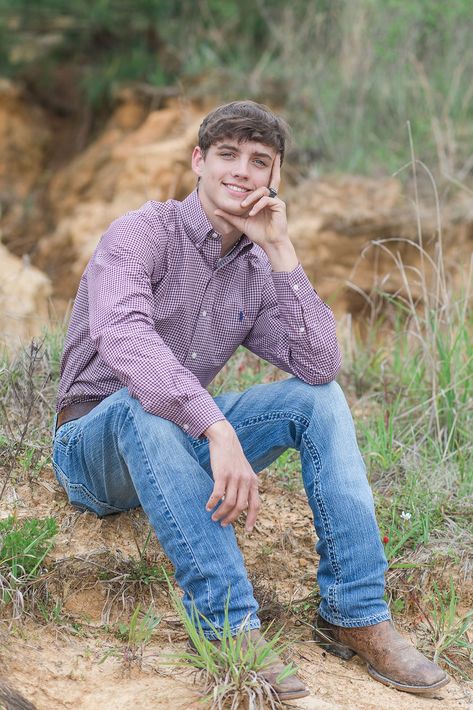 outdoor senior male Senior Photos Guy Outdoor, Boys Senior Picture Ideas Farm, Outdoor Senior Picture Ideas For Guys, Boys Senior Picture Ideas Outdoors, Male Senior Pictures Poses Outdoor, Boy Senior Pictures Poses Outdoor, Athena Lee, Male Senior Photos, Photography Jokes