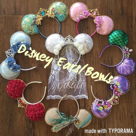 Ear Ideas, Wedding Disney, Disney Bachelorette, Diy Disney Ears, Diy Mickey Ears, Disney Mouse Ears, Aladdin Jasmine, Disney Headbands, Disney Mickey Ears