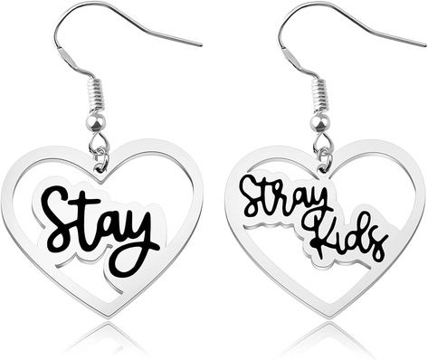 #skz #stay #straykids #straykidsheart #heartearrings #felix #banchan #chanbin #hyunjin #in Earrings Hearts, Earring Inspo, Skz Stay, Kids Fans, Amazon Merch, Ear Rings, Fashion Toys, Kids Luggage, Luxury Store