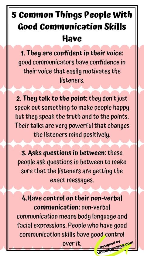 5 common things people with good communication skills have. They are confident in their voice. Find out more about communication skills activities, professional communication skills, effective communication at work, effective communication strategies and techniques. communication relationship lack of, tips and how to overcome poor communication in the relationship. #communicationskills #effectivecommunication Tips For Communication Skills, Better Speaking Skills, How To Have Good Communication Skills, How To Talk More Professional, How To Improve Communication Skills Tips, Professional Communication Skills, How To Improve Communication Skills, Effective Communication Quotes, Communication Skills At Work