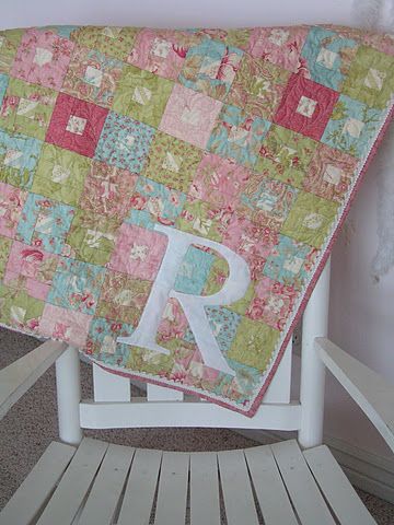 Square in a Square (Honey Bun) Square In Square Quilt, Keepsake Quilt, The Letter R, Monogram Quilt, Kids Quilts, Honey Bun, Baby Quilt Patterns, Childrens Quilts, Quilt Tutorial