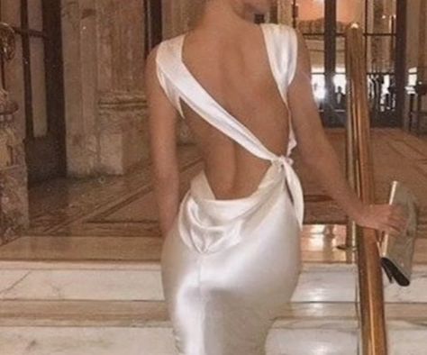 Silk Backless Wedding Dress, Backless Dress Aesthetic, Gown Couture, Bridal Runway, Lux Fashion, Prom Dress Inspo, Instagram S, Bridal Fashion Week, Grad Dresses