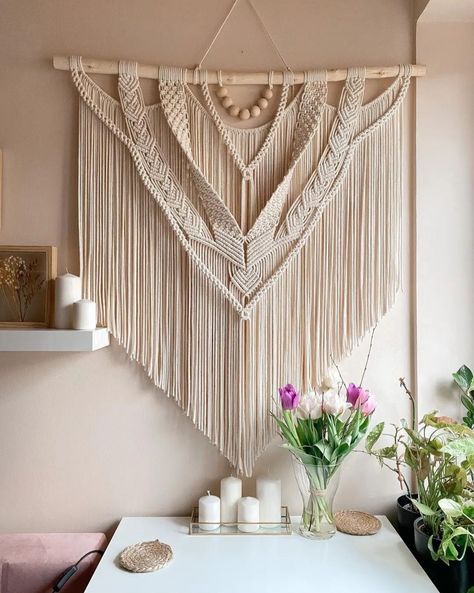 Big Macrame Wall Hanging, Macrame Panel, Macrame Wall Hanging Ideas, Easy Macrame, Free Macrame Patterns, Macrame Wall Hanging Patterns, Macrame Curtain, Beautiful Wallpapers Backgrounds, Macrame Decor