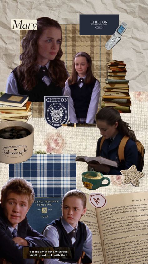 Chilton Rory Wallpaper, Chilton Uniform, Chilton Rory, Rory Gilmore Style, Rory Gilmore, Freshman Year, Studying Inspo, Yearbook, Gilmore Girls