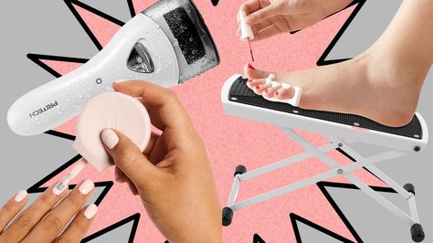 How To Give Yourself The Perfect Manicure And Pedicure At Home | HuffPost Life Coffee Brands, Pedicure At Home, Perfect Manicure, Olive And June, Foot Spa, How To Give, Calf Muscles, Dry Nails, Coffee Branding