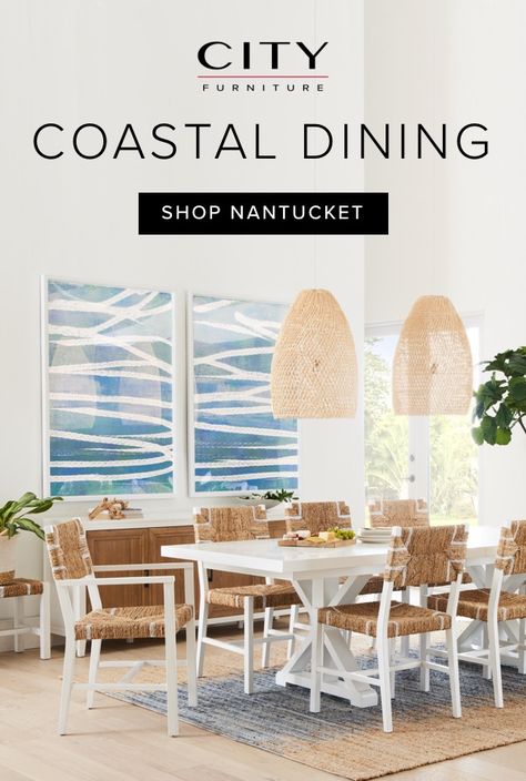 Modern Coastal Dining Room, Airy Dining Room, Beach House Dining Room, White Round Tables, Coastal Dining Room, Coastal Dining, Casual Coastal, Chair Options, White Dining Room