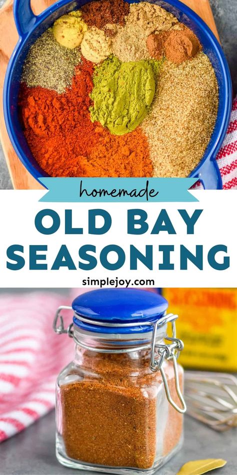 Homemade Old Bay Seasoning Recipe, Old Bay Seasoning Recipe, Taco Seasoning Easy, Ramen Seasoning, Homemade Dry Mixes, Homemade Spice Mix, Spice Blends Recipes, Homemade Pantry, Homemade Baking