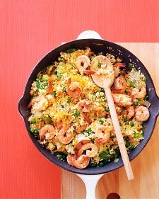 Shrimp with Cousous Shrimp With Couscous Recipe, Couscous Recipes, Shellfish Recipes, Cous Cous, Shrimp Dishes, Think Food, Nom Nom Nom, Seafood Dishes, Yummy In My Tummy