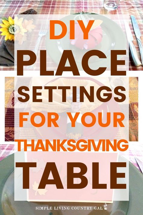 Thanksgiving Diy Table Settings, Ideas For Thanksgiving Dinner Table, Easy Diy Thanksgiving Table Decor, Small Table Thanksgiving Decor, Thanksgiving Table Settings Cricut, Simple Thanksgiving Place Settings, Diy Thanksgiving Place Settings, Thanksgiving Plate Setting Ideas, Table Decor For Thanksgiving Dinner