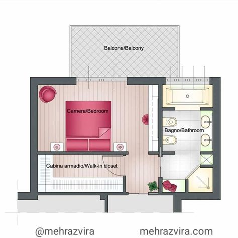 Mehraz Vira | Architects on Instagram: “《✶⏳✶》The bedroom is often the fulcrum of a home and reflects the taste of those who live there more than any other environment. Our design…” Master Suite Layout, Bedroom Addition, Master Room, Model House Plan, Bedroom Closet Design, Bedroom Floor Plans, غرفة ملابس, Design Del Prodotto, Room Design Bedroom