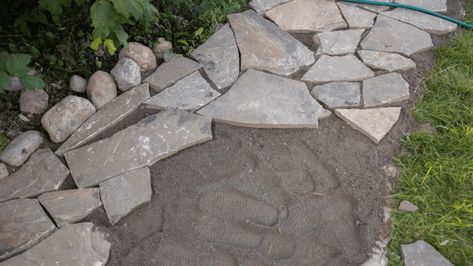 Landscaper Shares Cool Hack for Easily Installing a Gardening Path Stone Walkways, Dog Backyard, Stone Walkway, Backyard Ideas, Garden Paths, Walkway, A Dream, Helpful Hints, New Homes