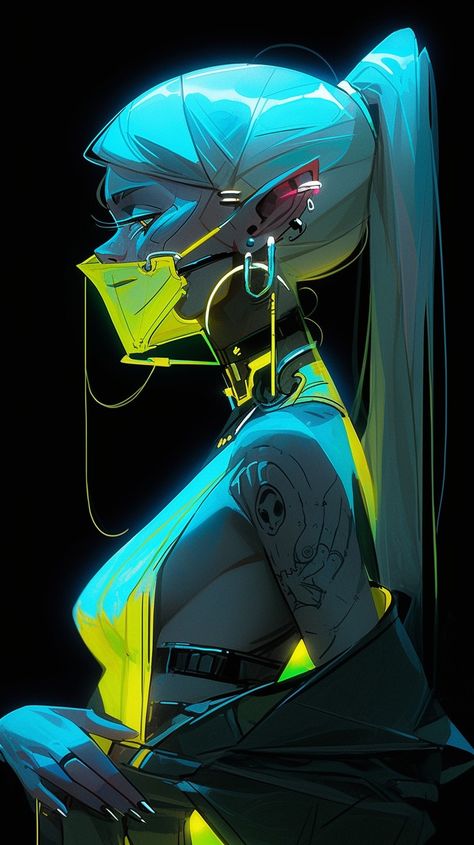 Cyberpunk World, Cats Anime, Style Cyberpunk, Cyberpunk Aesthetic, Arte Cyberpunk, Cyberpunk Character, Cyberpunk Art, Drawing Easy, Cyberpunk 2077